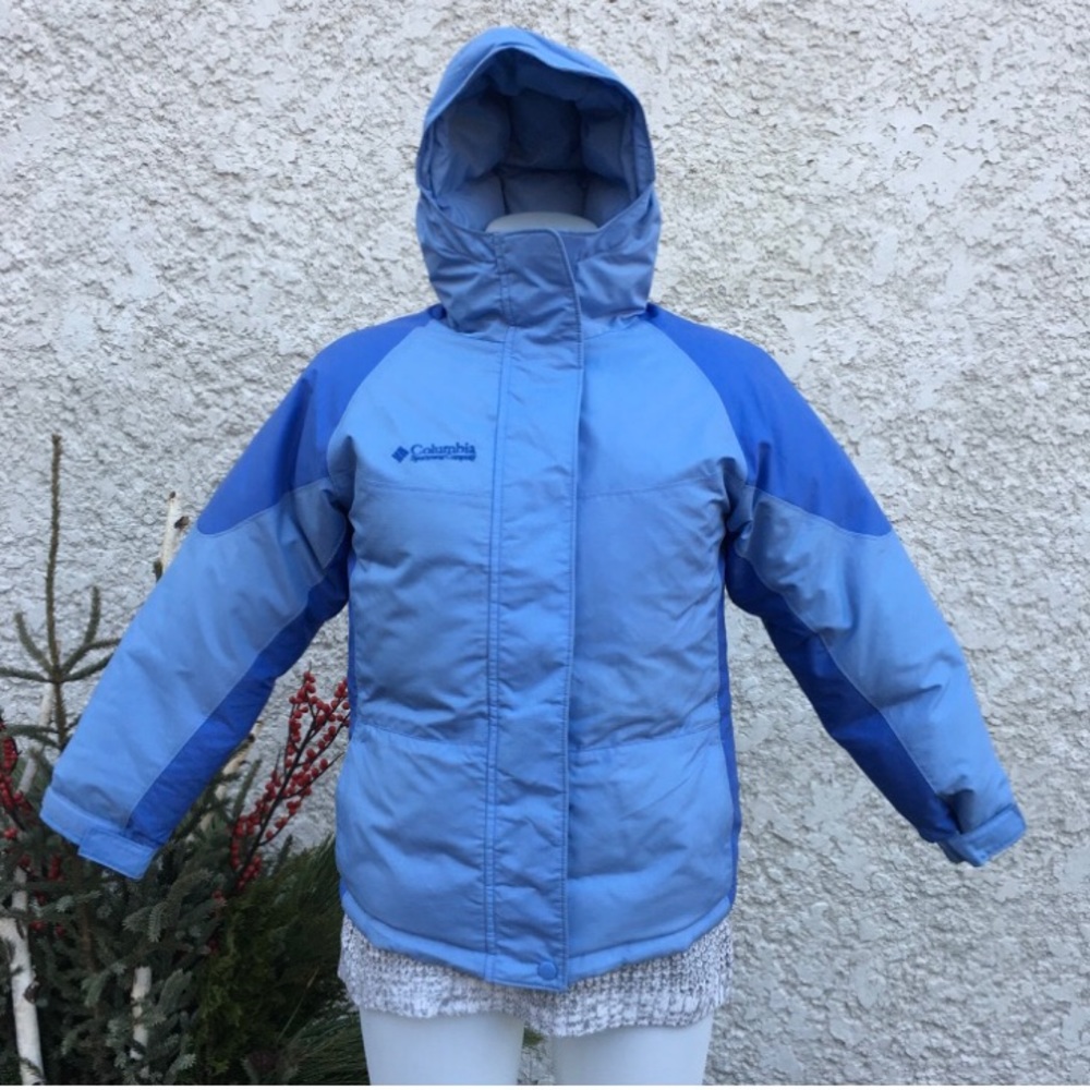 Kid’s Blue Columbia Waterproof Down Parka.